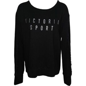 Victoria Sport Victoria's Secret Logo Ruffled Long Sleeve Top W/ Thumb Holes